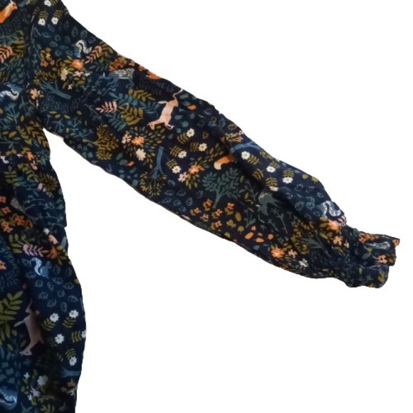 Age 5-6 Years Artisan Ny Wildlife Print Long Sleeve Dress - Picture 5 of 10